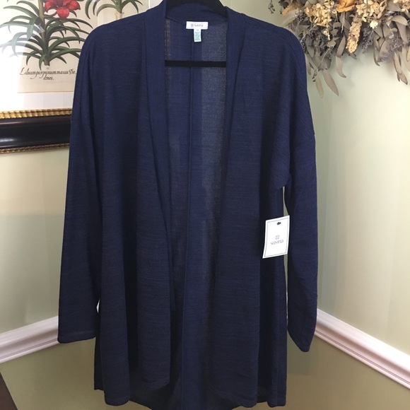 lightweight navy cardigan